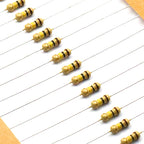 100pcs 1/4W Carbon Film Resistor 100Ω~220KΩ 5% Resistance 100 120 300 330 1K 1.5K 2.2K 3.3K 10K  20K 100K 150K 220K Ohm