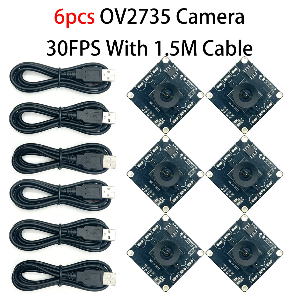 3pcs OV2735 USB Camera 100° No Distortion 30FPS for Autodarts.io Dart Scoring Raspberry Pi Mac Linux