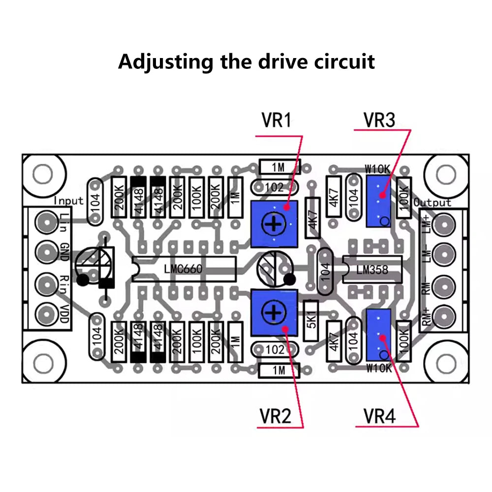 DC Single Supply 7-15V Dual-Channel Analog VU Meter Driver Board LMC660+LM358 Chip for Audio Tube Amplifiers Low Noise