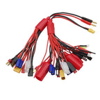 8 in1 / 19 in1 XT60 Female / 4mm Banana Plug to TRX EC3 JST DC Plugs etc Wire Splitter RC Lipo Battery Charging Connectors