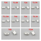 10pcs Micro Fuse SMD SMT 1206 72V 11CT T 1A 1.25A 1.6A 2A 2.5A 3.15A 4A 5A 6.3A 8A 10A 72V DC Slow Blow 3216 Surface Mount SOC