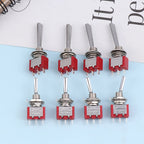 Toggle Switch 3Pin 3/2 Position Self-locking/Self-resetting ON OFF ON DPDT SPST DPST 5A 125VAC 2A 250VAC Latching Flat Handle