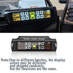 TPMS Solar Tire Pressure Sensor Car Tire Pressure Monitoring System with 4 Wheel Internal External Sensors TMPS