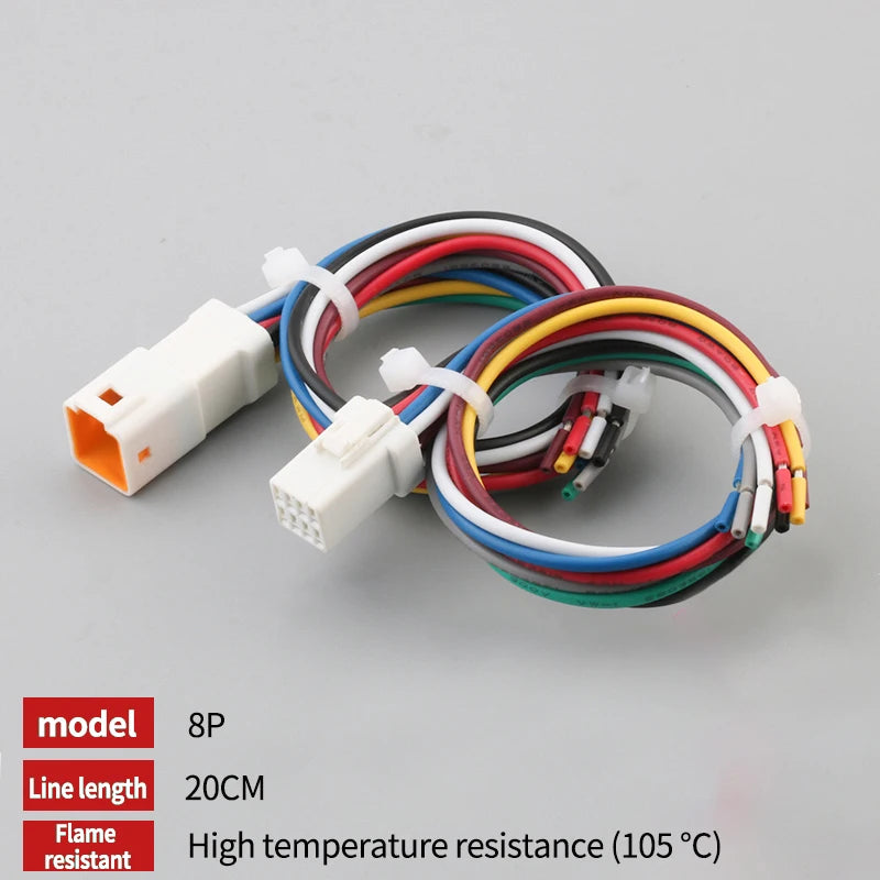 1 Set JST Automobile Car Waterproof Connector 2/3/4/6/8Pin Male&Female Harness Plug Socket with 15CM Wire 0.6MM JST02T/02R-JWPF