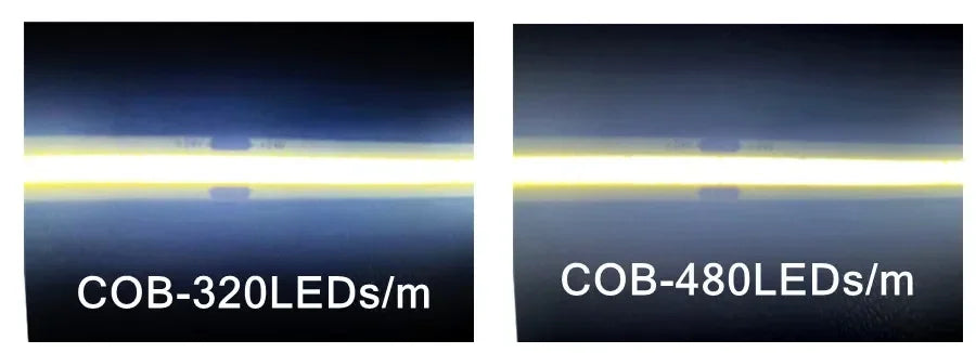COB LED Strip Light High Density Linear Lighting 320Leds/m Flexible Tape Warm Natural White Red Blue Green DC12 24V LED Strip