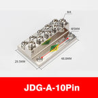 Ground Row Copper Bar Connection Terminal JDG-A Distribution Box Double-layer Terminal Block Copper galvanizing large current