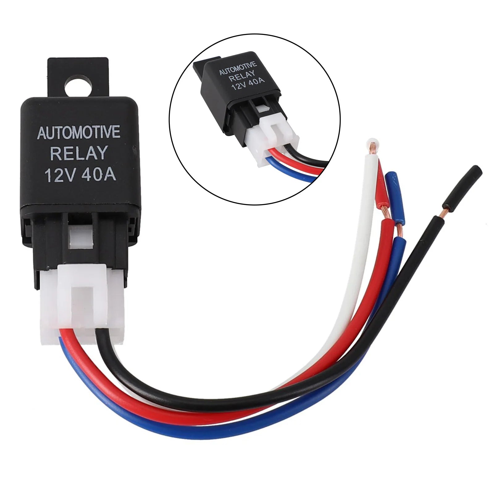 Reliable 12V 40A Car Automotive Relay 4 Pin SPST Contact Type Suitable For Strobe Lights Fog Lights Car Alarms And More