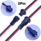 10Pairs JST SM 2P 3P 4P 5P 6Pin Plug Socket Male to Female Wire Connector LED Strips Lamp Driver Connectors Quick Adaptr 22AWG