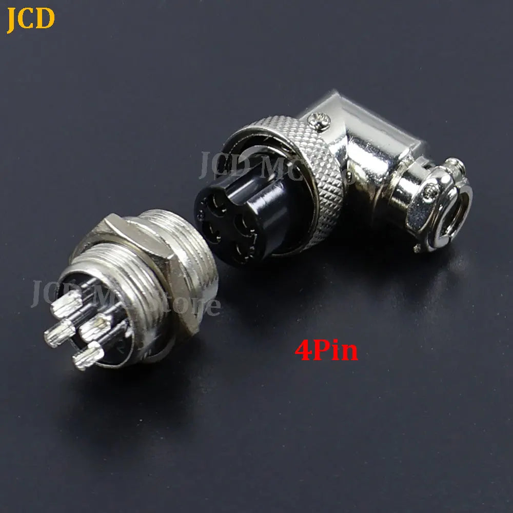 1 Set GX16 90 Degree Right Angle XLR 16mm Elbow 2/3/4/5/6/7/8/9/10 Pin Female Plug Male Chassis Mount Socket Aviation Connector
