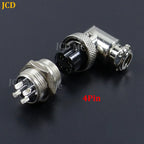 1 Set GX16 90 Degree Right Angle XLR 16mm Elbow 2/3/4/5/6/7/8/9/10 Pin Female Plug Male Chassis Mount Socket Aviation Connector
