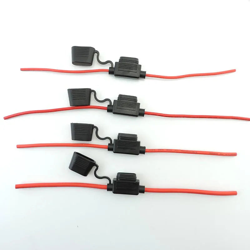 Waterproof Mini Small Medium Auto Fuse Holder 16/14/12/10AWG Car Blade Fuse wire cable 10A 20A 30A 50A fuse Power Socket