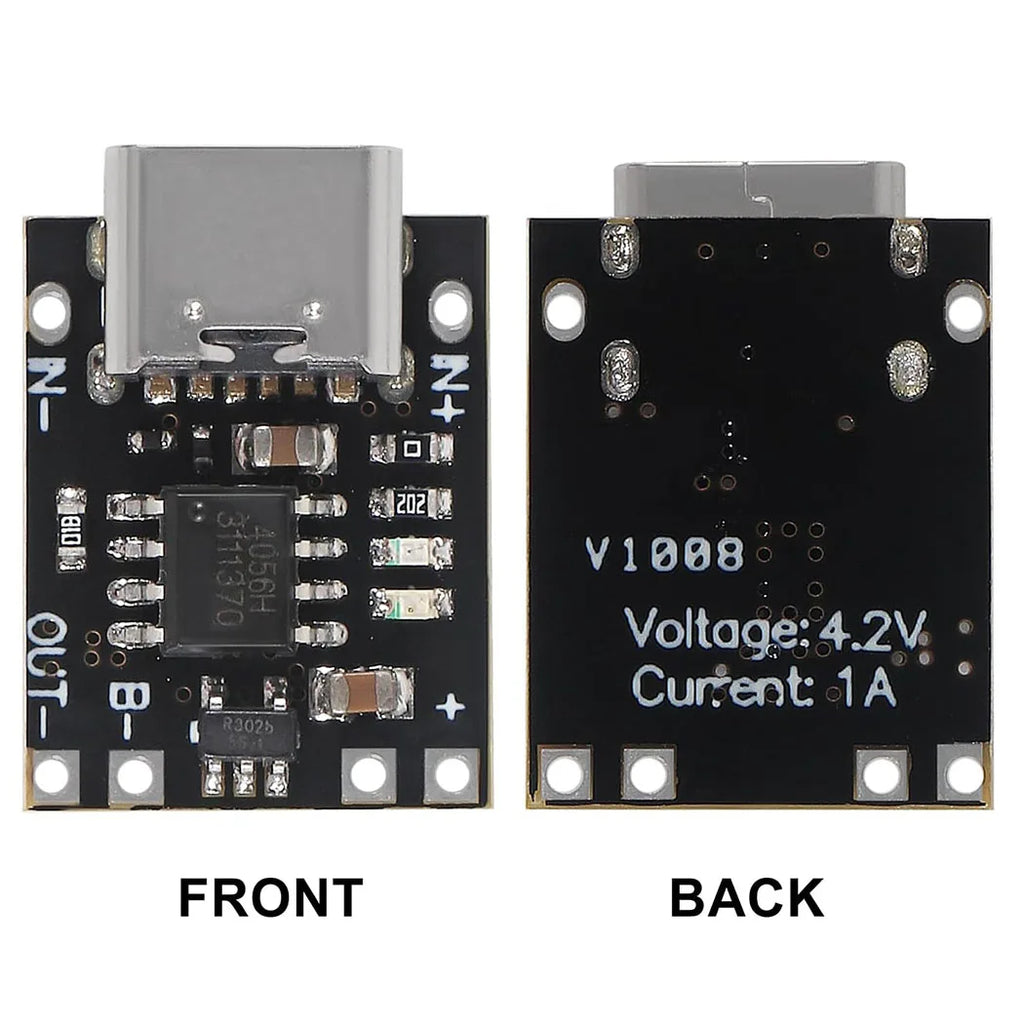 5/10PCS TP4057 1A Lithium Battery Charging Protection Board Module with Protection Type-C USB Charging Boards 3.7V 4.2V