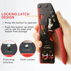 TOPLIA Vertical Network RJ45 Crimping Tool Kit Ethernet Crimp Tool Cable Crimper for RJ11/RJ12 Standard, RJ45 Pass Through