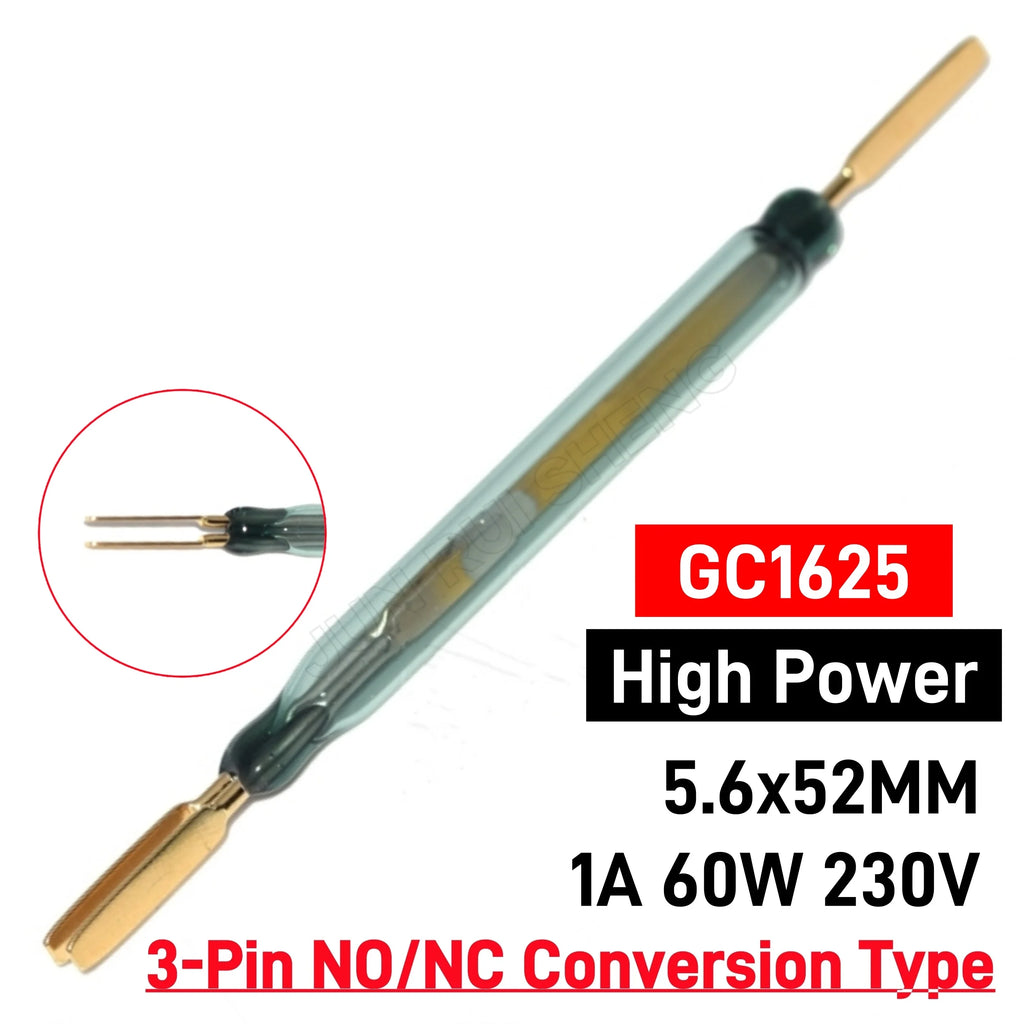 High Power SPDT Reed Switch 3 Pin 120V 127V 220V 230V 250V 400V 500V Voltage Normally Open/Closed NO/NC Magnetic Contact Sensor
