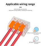 JINH 50 Pcs Quick  Compact Lever Parallel Electrical Splitter Equipment Connectors, Fast Wire Connector Terminal Blocks 34-11AWG