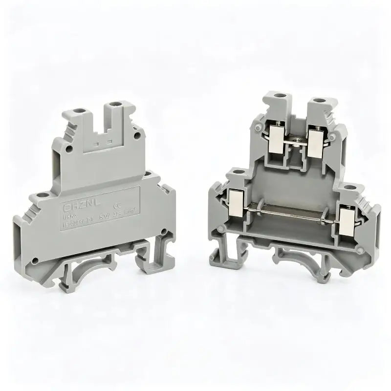 10Pcs UKK/UKKB 5 Double-Level Terminal Block 2 Layer 4 Mm² Plug Wire Electrical Screw Connector DIN Rail Termin UKK5 UKKB5