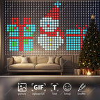 Smart Curtain Lights Bluetooth App LED String RGB Fairy Lights DIY Picture Music Change Display Christmas Halloween Decoration