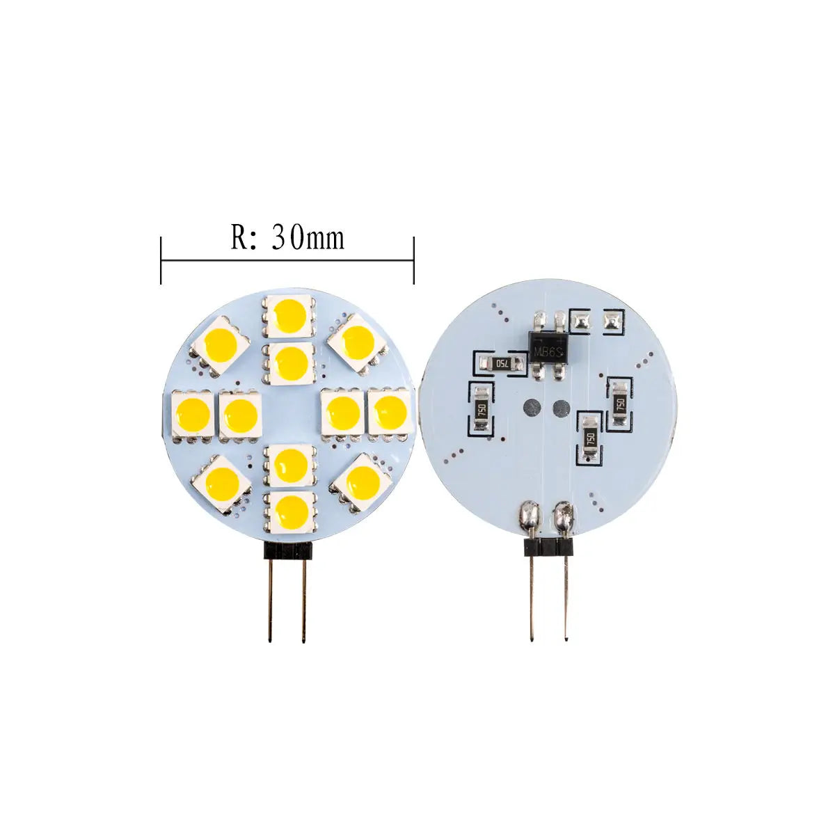 G4 LED Bulbs DC 12V 5050 SMD 1.2W 2.4W 5W 120 Degree Bi-pin Cold Warm White Halogen Replacement Lamp