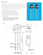 100PCS HS0038 CHQB VS1838B IR Infrared Receiver TL1838 VS1838 1838 HX1838 VS0038 Remote Receiver Tube Head