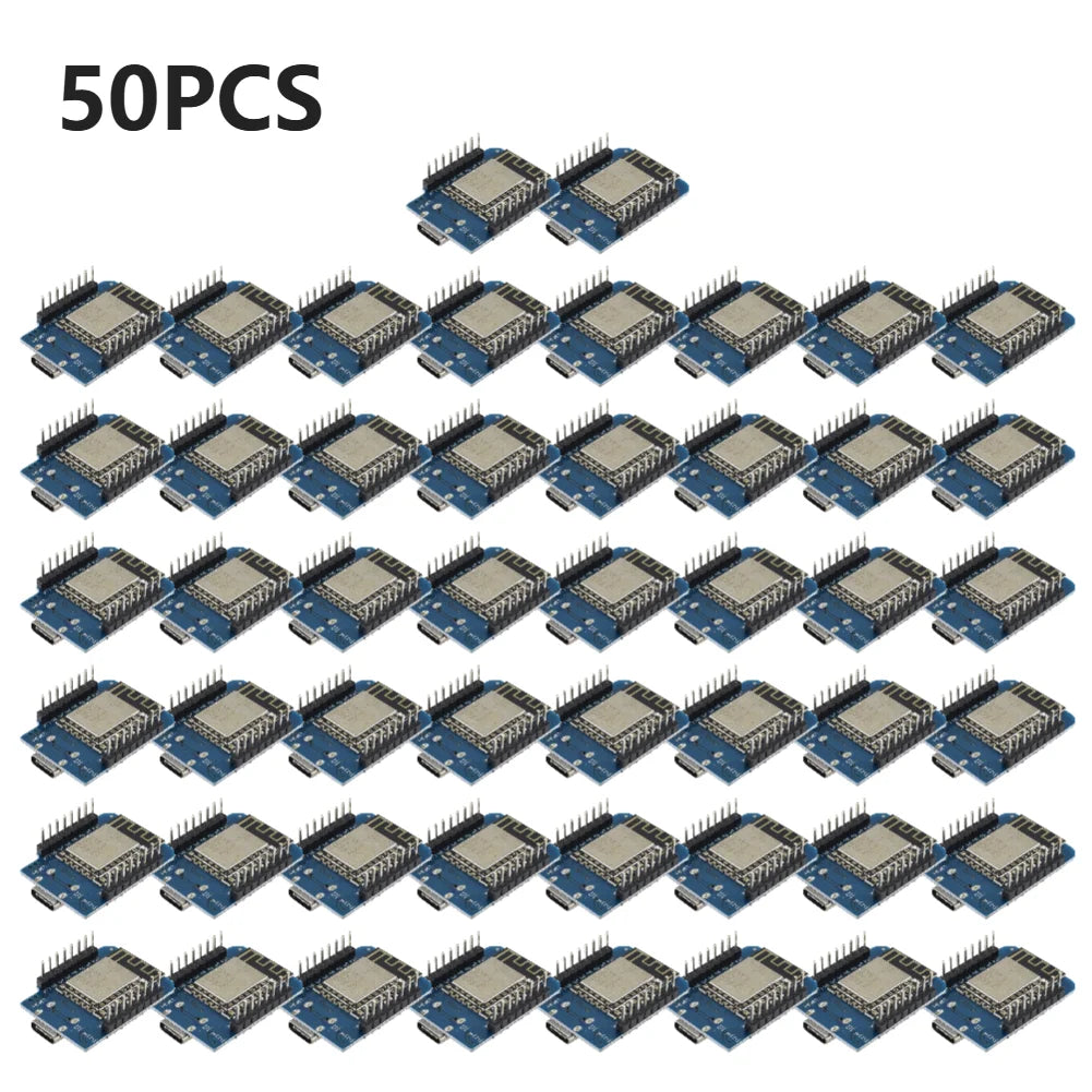 50/20/10/1PCS ESP-12F ESP8266 D1 Mini WIFI Development Board NodeMCU Lua IOT Wifi Welded Boards Type-C Interface Soldered Module