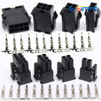 10Sets Molex 3.0mm Dual Row 2*1/2/3/4/5/6/7/8P Male Female Aerial Mating Connector (43025 Plug+43020 Female Housing+Terminal)