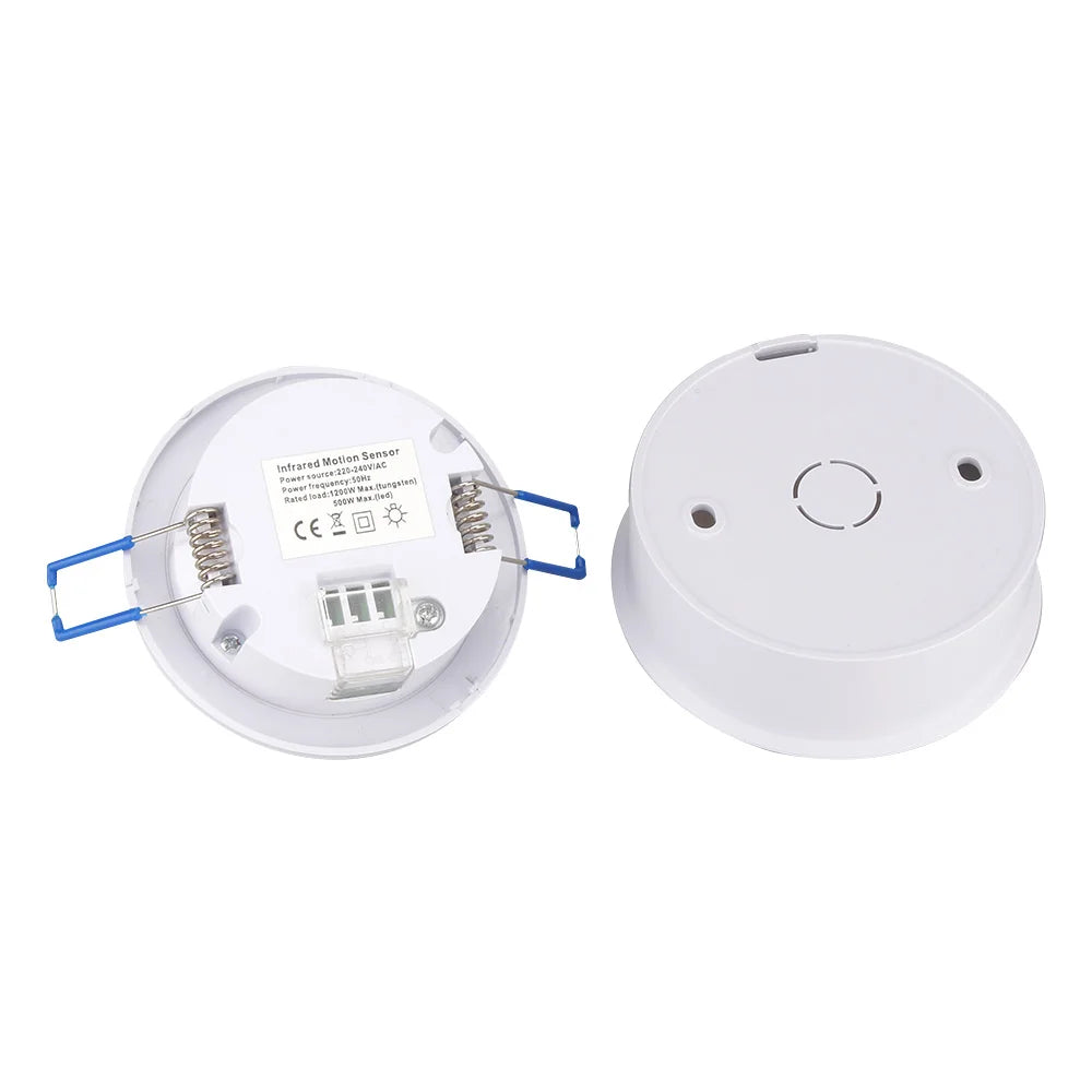 AC 220V-240V Human Body Infrared Sensor Switch 500-1200W LED Detector Smart Switches 3-200lux Adjustable Projection Light Sensor