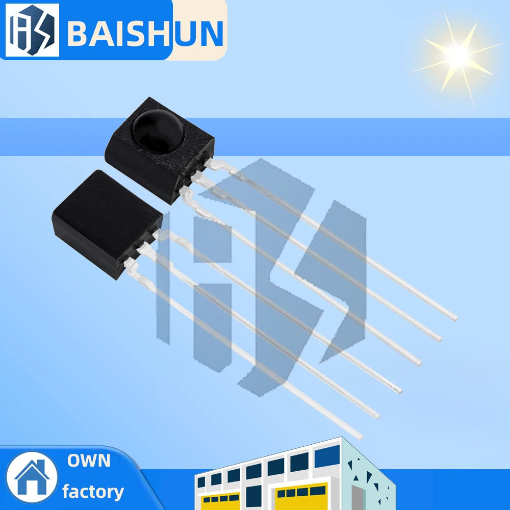 High-Sensitivity 10Pcs/Lot TSOP4838 38kHz IR Receiver Module (DIP-3) for Remote Control DIY