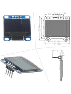 1/2/4/8 PCS 0.96" OLED Display 128x64 I2C SSD1306 Blue/Yellow LCD Display Module for Arduino Raspberry Pi ESP32 DIY Electronics