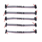 1PCS FC 1.27mm Gray Flat Ribbon Data Cable IDC Double Ends Same Direction FC-6/8/10/14/16/20/30/34/40P JTAG ISP Download Cable