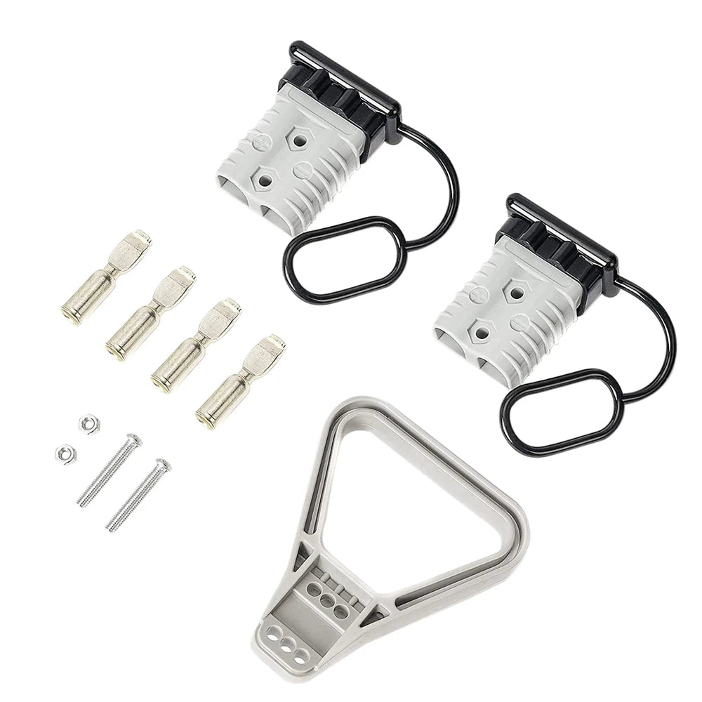 2Pcs 2/0 AWG 350A Battery Power Connector Cable Quick Connect Disconnect Kit For Anderson Connector For Winch Trailer-A87Q