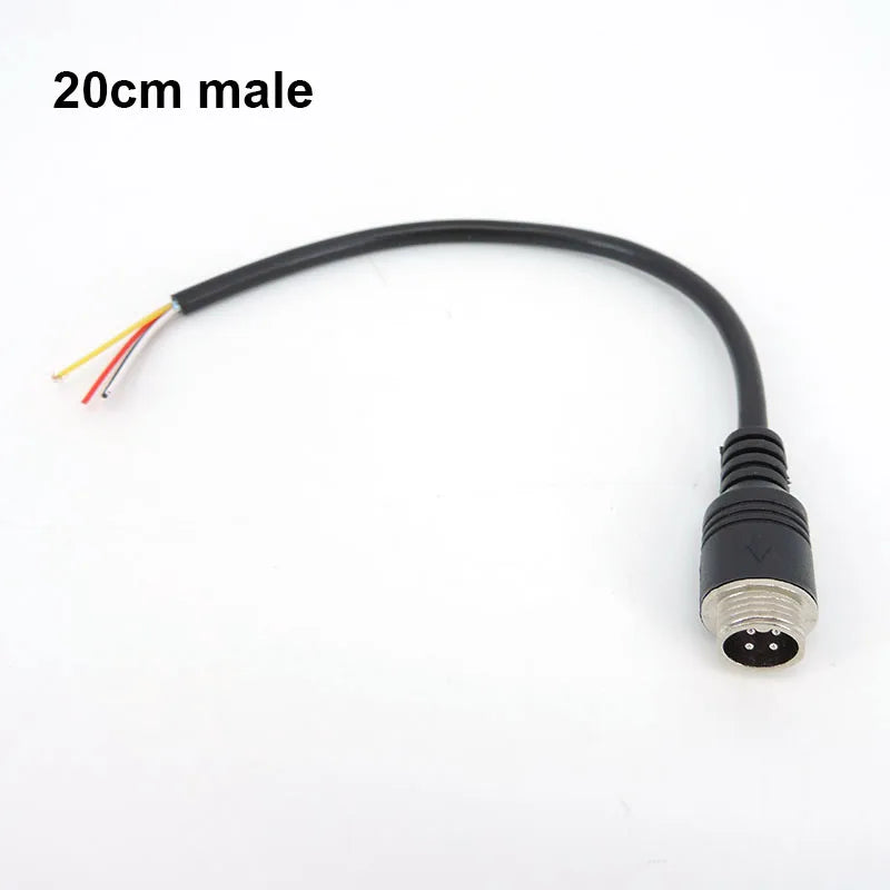 1/3/5/10/15/20M 4 Pin core male to female Aviation Extension Video connector power Cable for car Truck Bus Monitor Camera wire