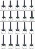 (50PCS) 6X6X5/4.3/5.5/6/7/8/9/10/13MM Tact Switch Push Button Switch 12V 4PIN DIP Micro Switch For TV/Toys/Home Use Button