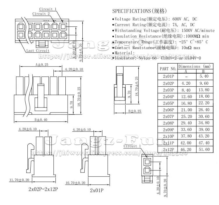 50pcs 4.2mm 5557 5559 5569 2x1P 2P Male Female Housing Top Side Entry 2 Pin Header Automotive Cable Wire Connector For Computer