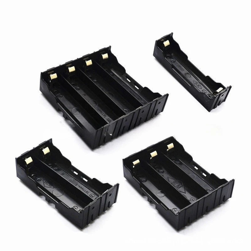 2pcs 18650 Battery Box 1/2/3/4 Sections ABS DIY Battery Holder PCB Pin Plug Board with Pin
