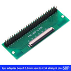 FPC/FFC Adapter Board with Soldered Pin Header, 0.5mm Connector to Straight 2.54mm Pin Header, Adapter Socket 4/6/12/24/40-80P