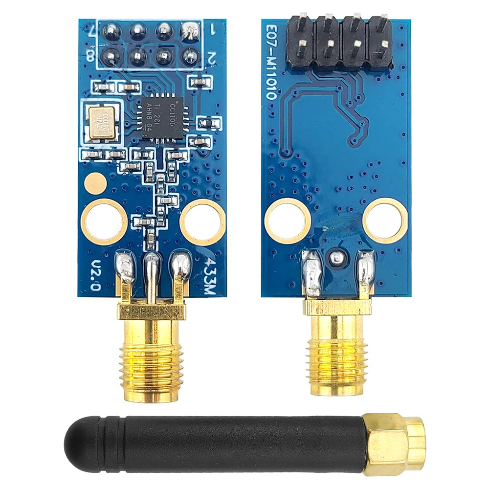 CC1101 Wireless Module 10Mbps Communication Rate 433M Data Transmission and Receiving Modules with SMA Antenna SPI Interface