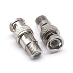 BNC to F TV female male straight connector F to BNC quick plug adapter coaxial connector