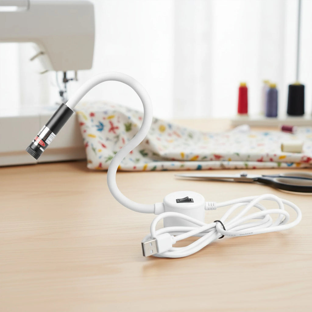 USB Sewing Machine Quilting Light with Adjustable Dot/Straight Line/Crosshair Red Laser Positioning Light for Precise Stitching