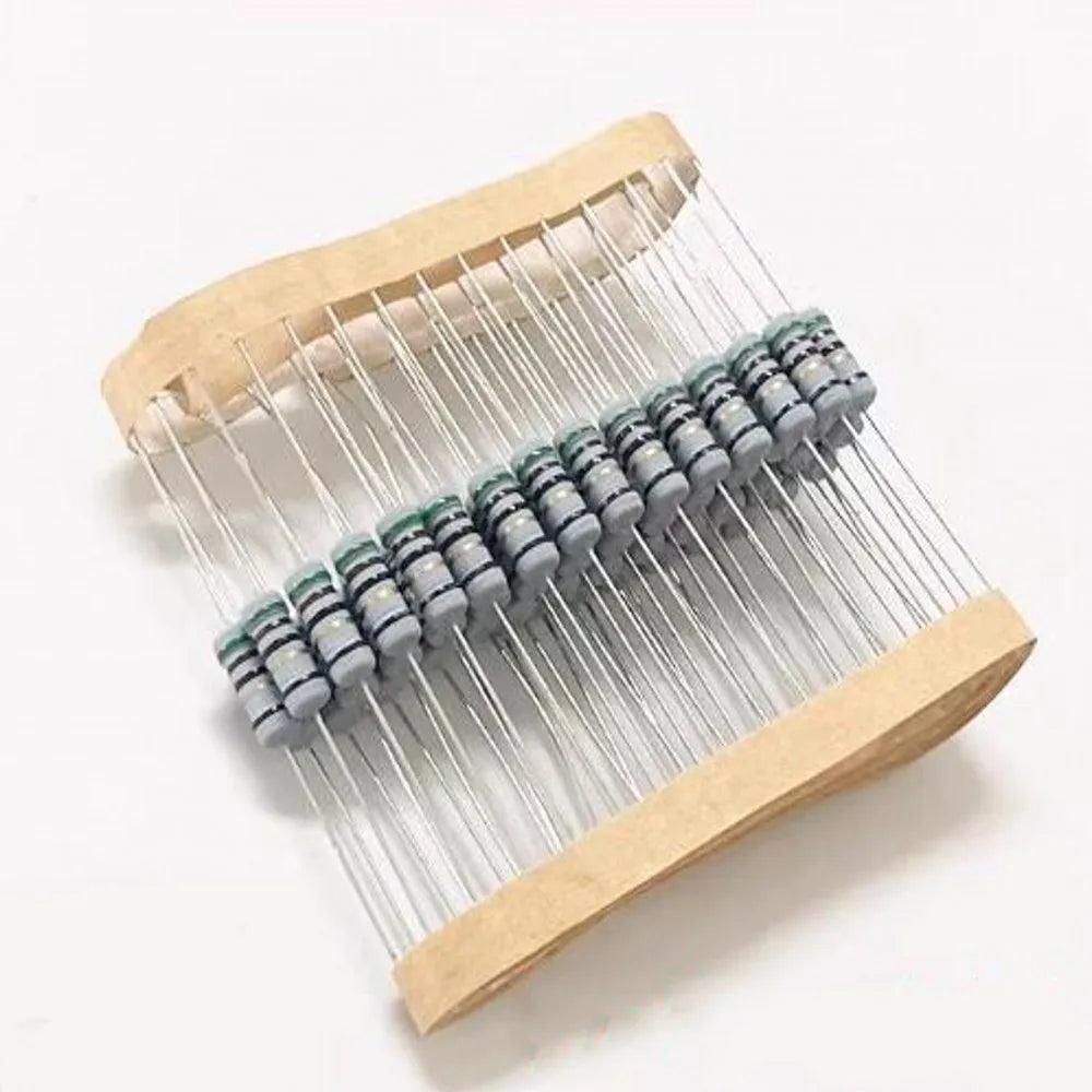 100pcs 1W 5% Wire Wound Resistor Fuse Winding Resistance 0.1R 0.33R 1R 2.2R 3R 4.7R 5.1R 6.8R 10R 22R 68R 100R 200R 510R 0.1 Ohm