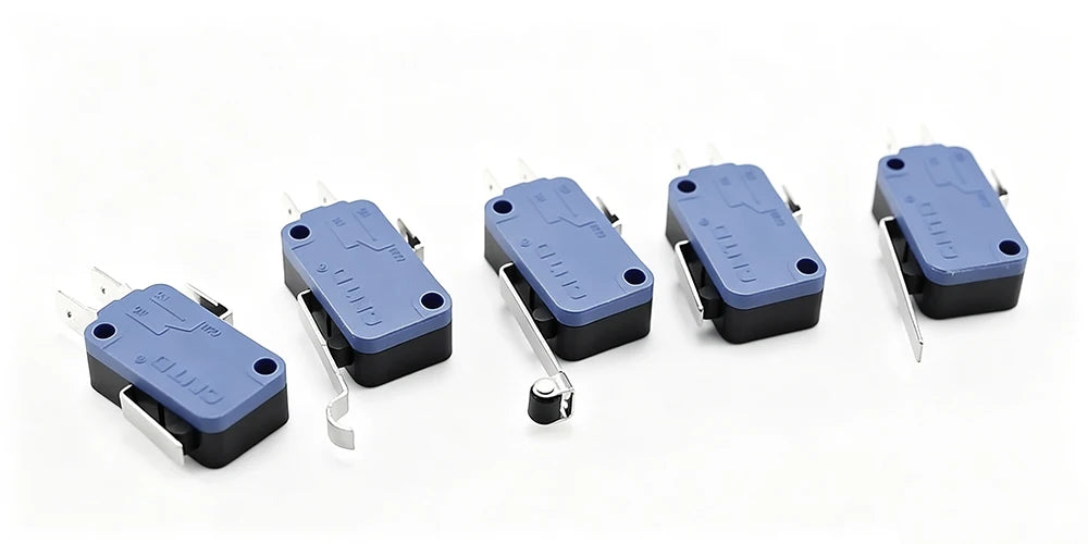 5PCS CNTD CMV10-031C/031C2 Mini Snap Action Micro Switch 10A 250V AC SPDT Long Curved Lever Limit Switch 300K for 3D Printer