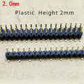 10pcs 2.0mm Pitch 2X40P SMD Double Row 1X40P Single Row Gold-plated Cuttable Breakable Pcb Male Pin Header Connector