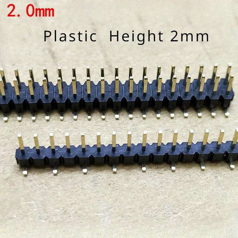 10pcs 2.0mm Pitch 2X40P SMD Double Row 1X40P Single Row Gold-plated Cuttable Breakable Pcb Male Pin Header Connector