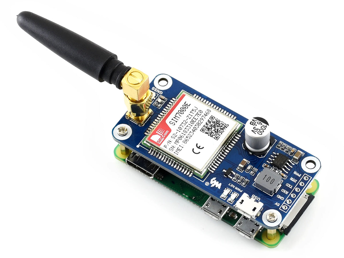 Waveshare NB-IoT / eMTC / EDGE / GPRS / GNSS HAT Based On SIM7000E for Raspberry Pi for Europe Africa Australia Southeast Asia