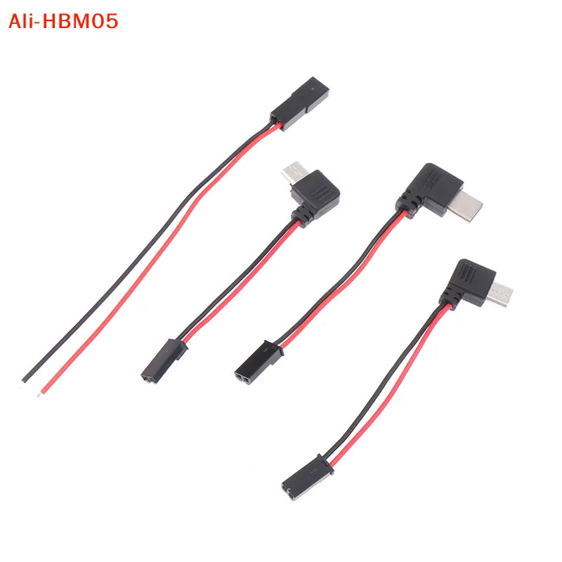(HB05)90 Degree Motorcycle Interface USB-Micro Type C 90 Degree Male+JST Plug USB To JST/SYP Terminal Interface Cable Connector