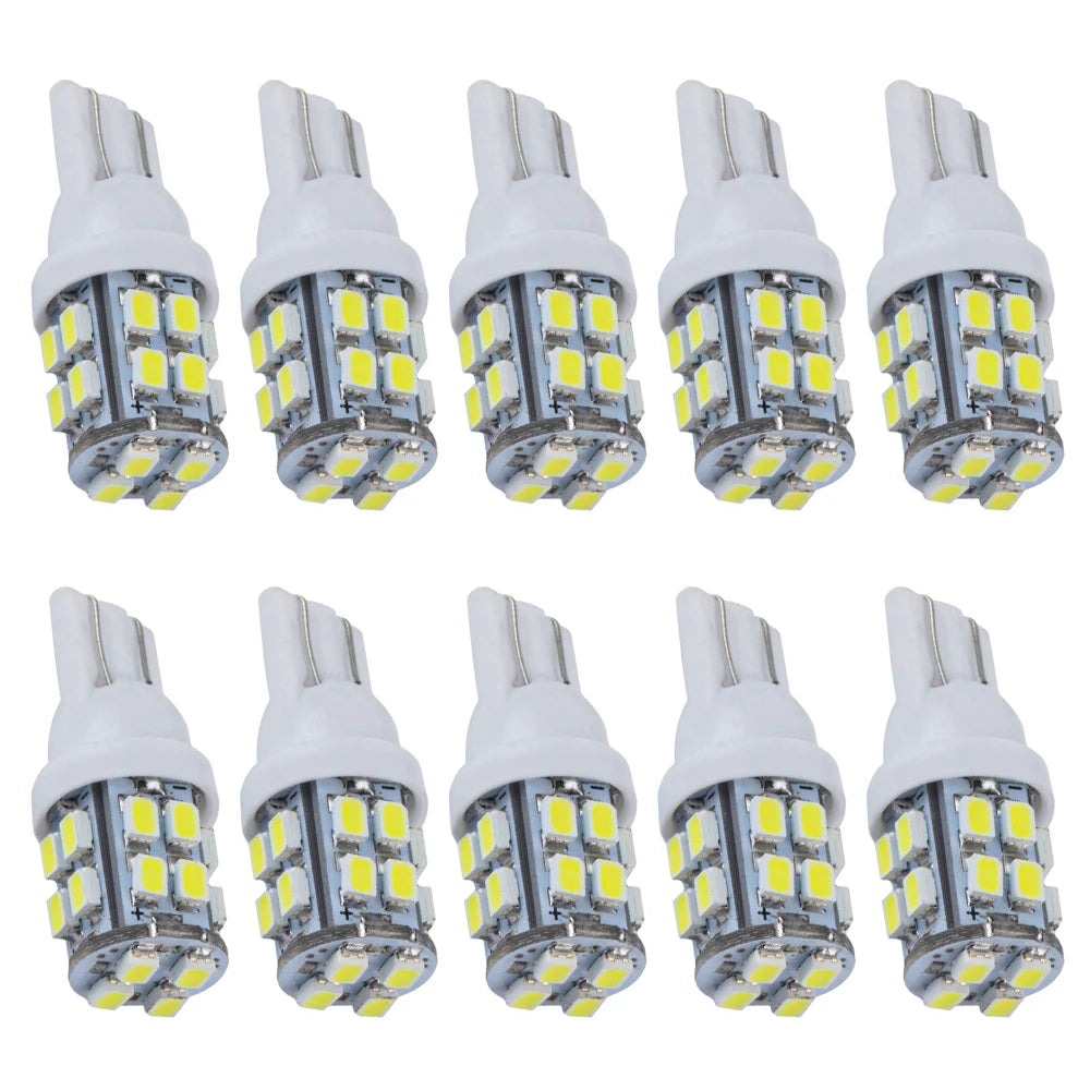 2/10 T10 1206 20SMD 20 Led White Car Wedge Light W5W 194 168 Auto Vehicle License Plate Clearance Lamp Reading Truck Bulb DC 12V