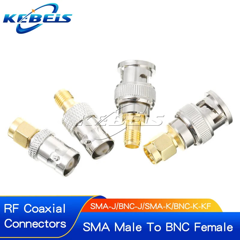 2PCS BNC to SMA Connectors SMA BNC Adapter Male to Female for Antenna/Extension Cable SMA to BNC RF Connector Kits ﻿