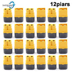 3-12Pairs XT60H (XT60 Upgrade) Connector XT60H Male Female Bullet Connectors Plugs with Sheath for Lithium Battery RC Planes Car
