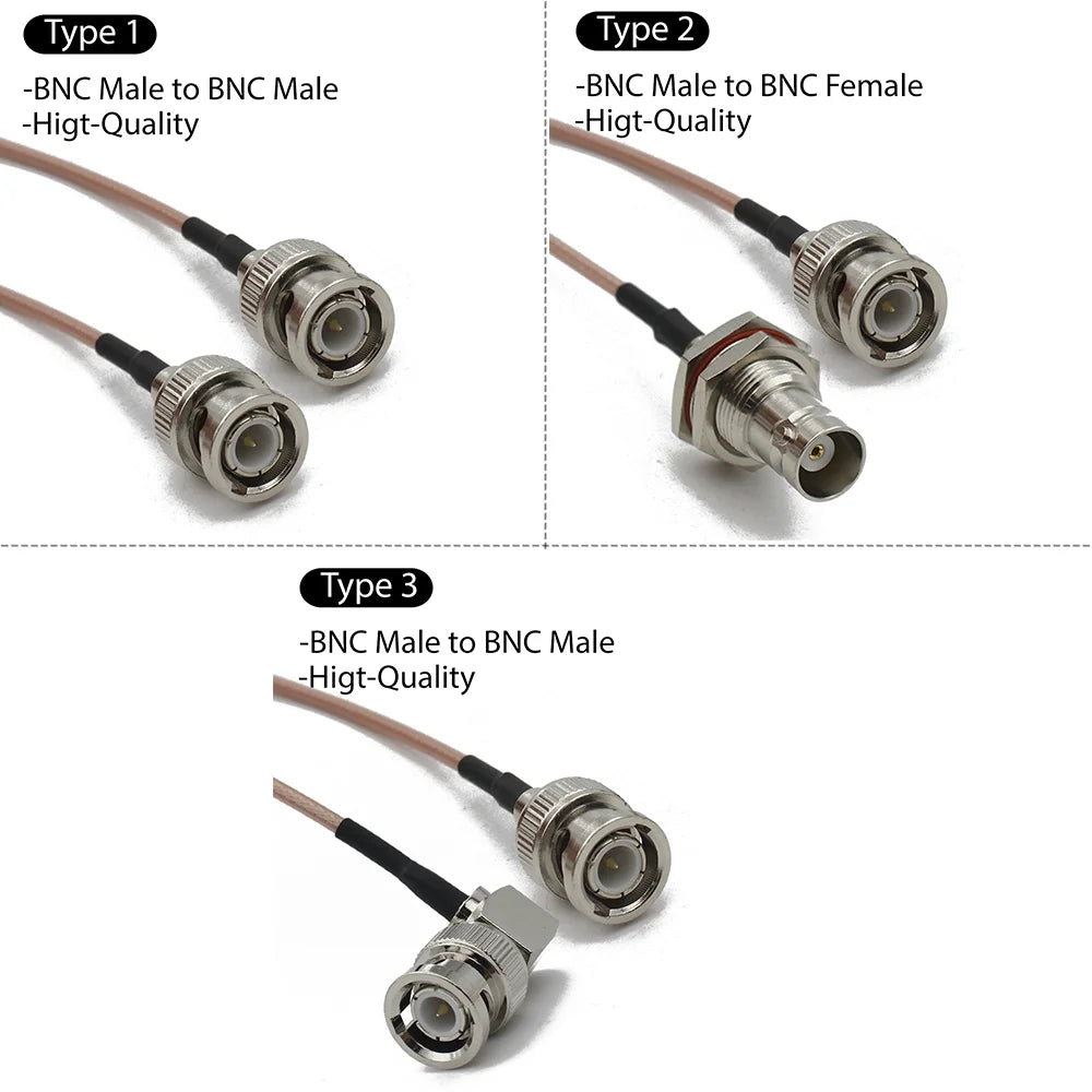 RG316 Cable Q9 BNC to BNC Male Female Coax Jumper Pigtail Cable Crimp Fast Delivery WiFi Antenna Extension Cable
