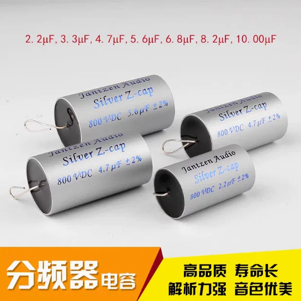 Jantzen Silver Z-Cap, the original Danish factory, filled with nitrogen, HiFi audio fever divider capacitor 800V/1200V