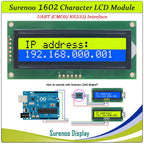 1602 162 16*2 Serial UART CMOS / RS232 Character LCD Module Display Screen LCM for Arduino Support Keyboard Blue Yellow Green